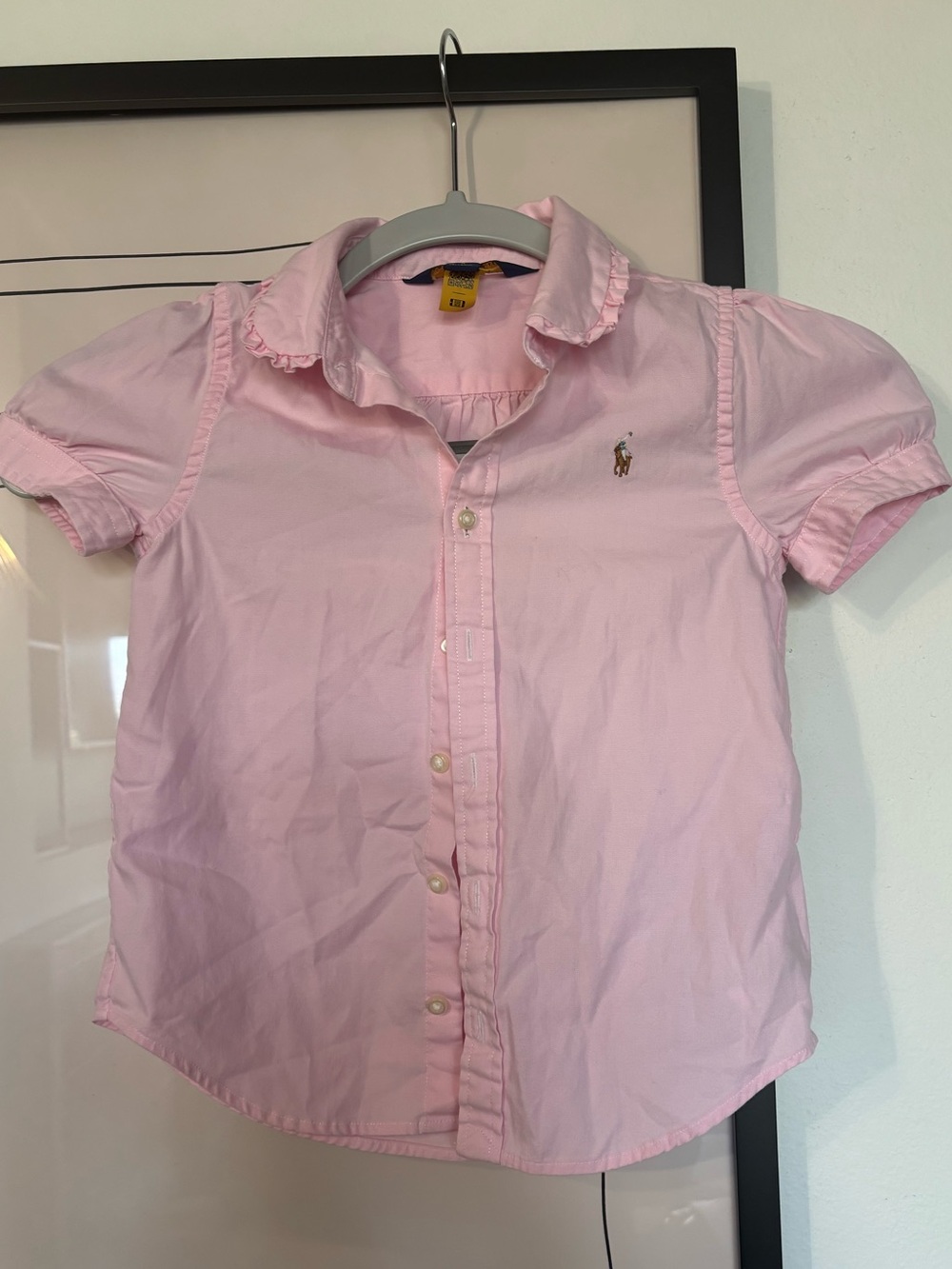 Ralph Lauren NWOT Girls' Pink Polo Button-Down Shirt